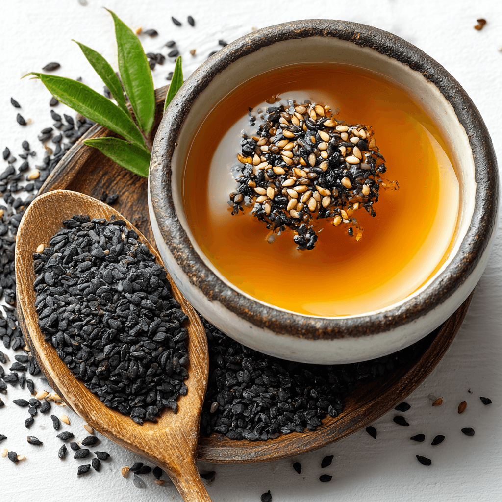 Czarny olej sezamowy